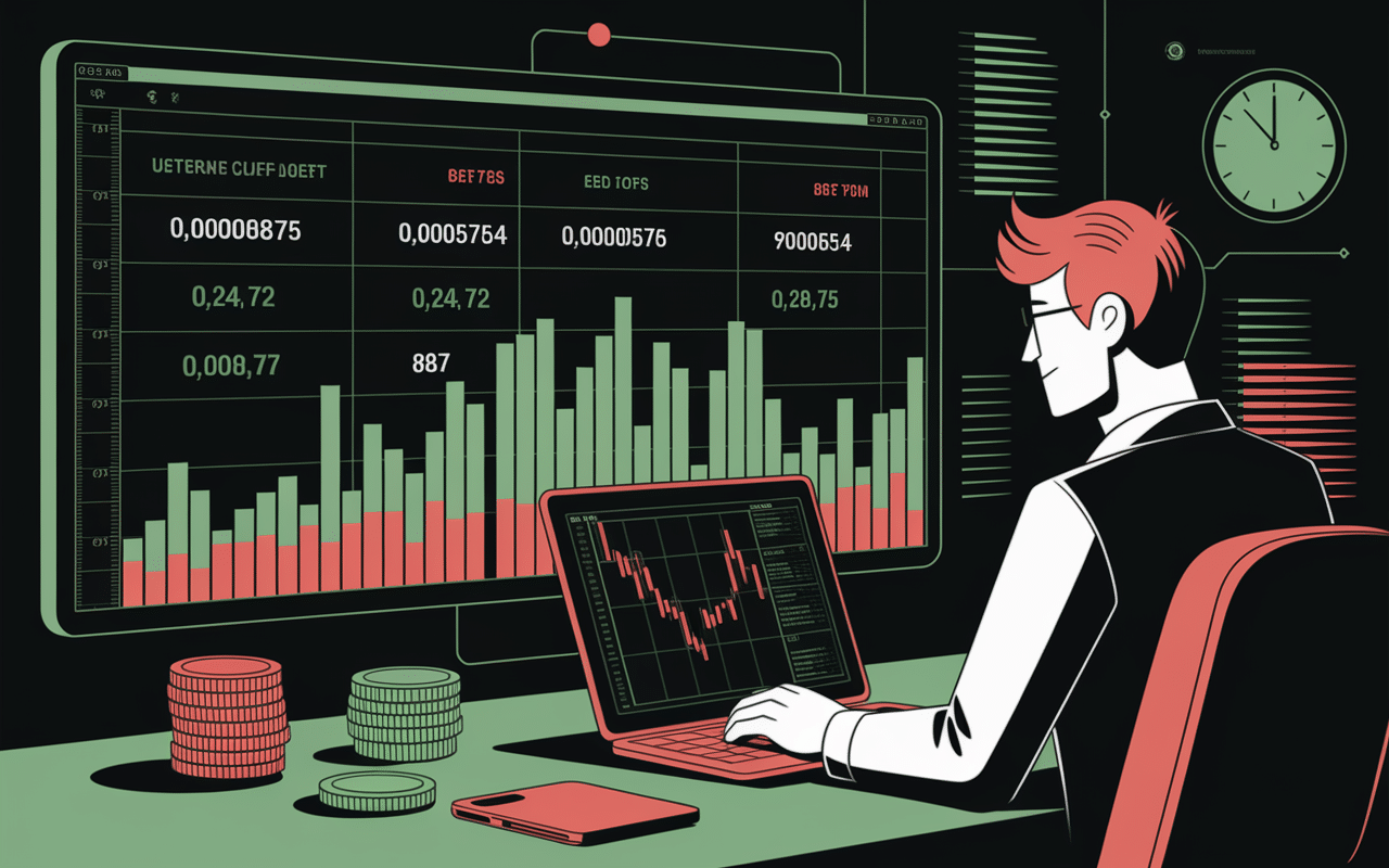 Tableau d'indicateurs Bonk crypto et graphiques dynamiques