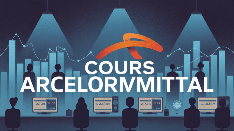 Graphique action ArcelorMittal et chiffres boursiers
