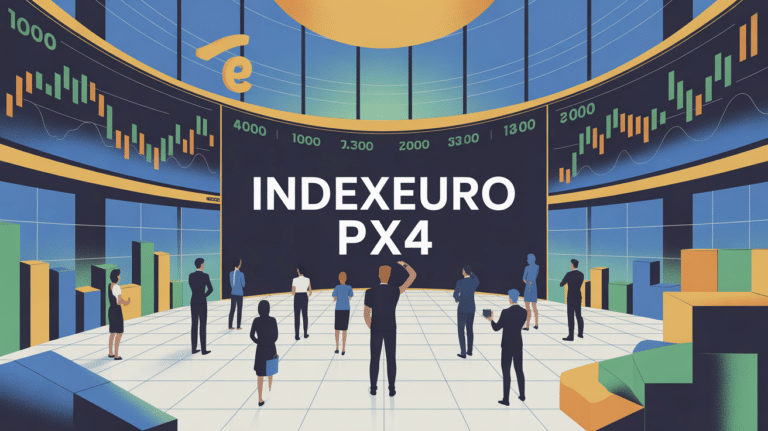 Indexeuro PX4 illustration bourse Paris graphique dynamique