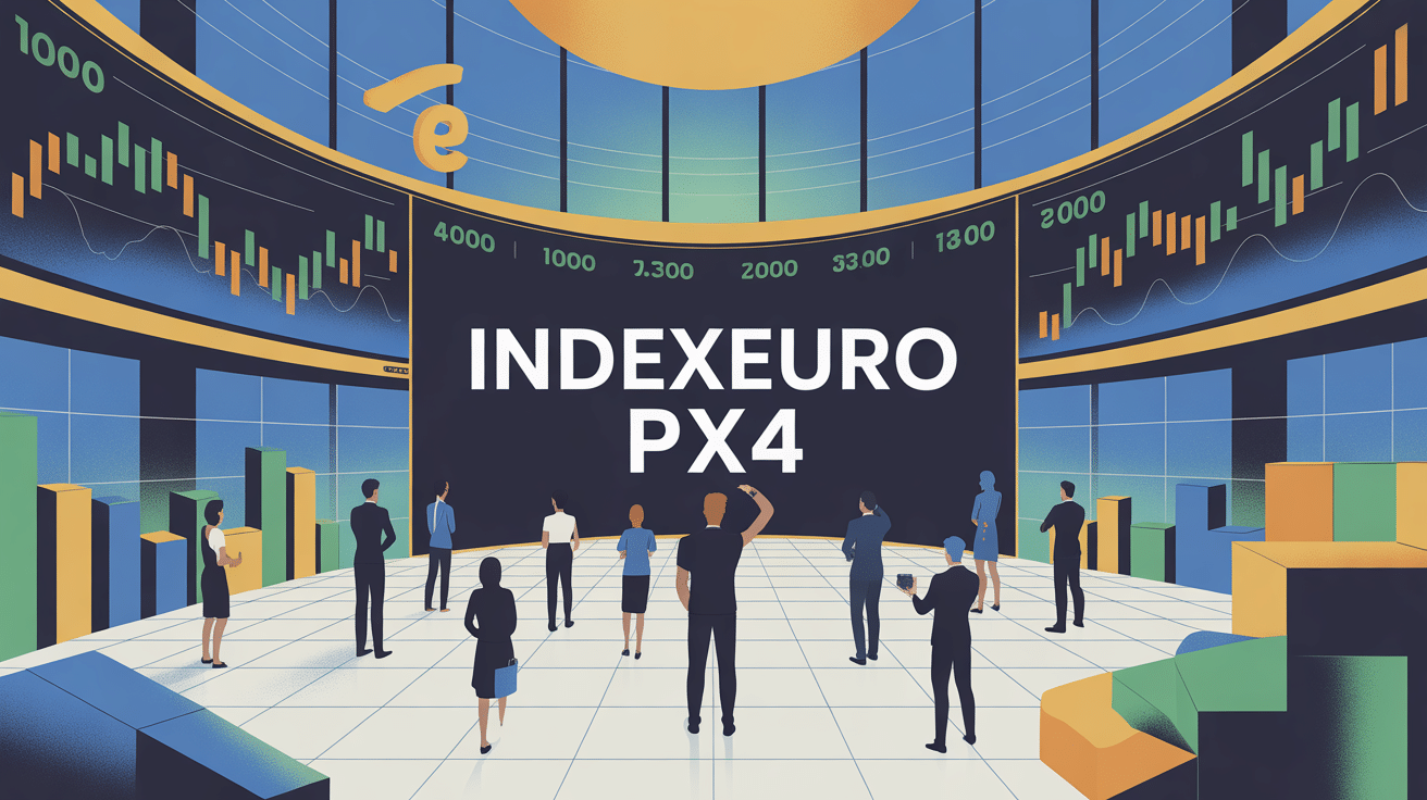 Indexeuro PX4 illustration bourse Paris graphique dynamique