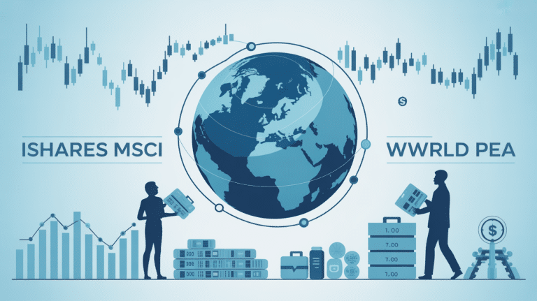 iShares MSCI World Swap PEA globe connecte graphiques financiers