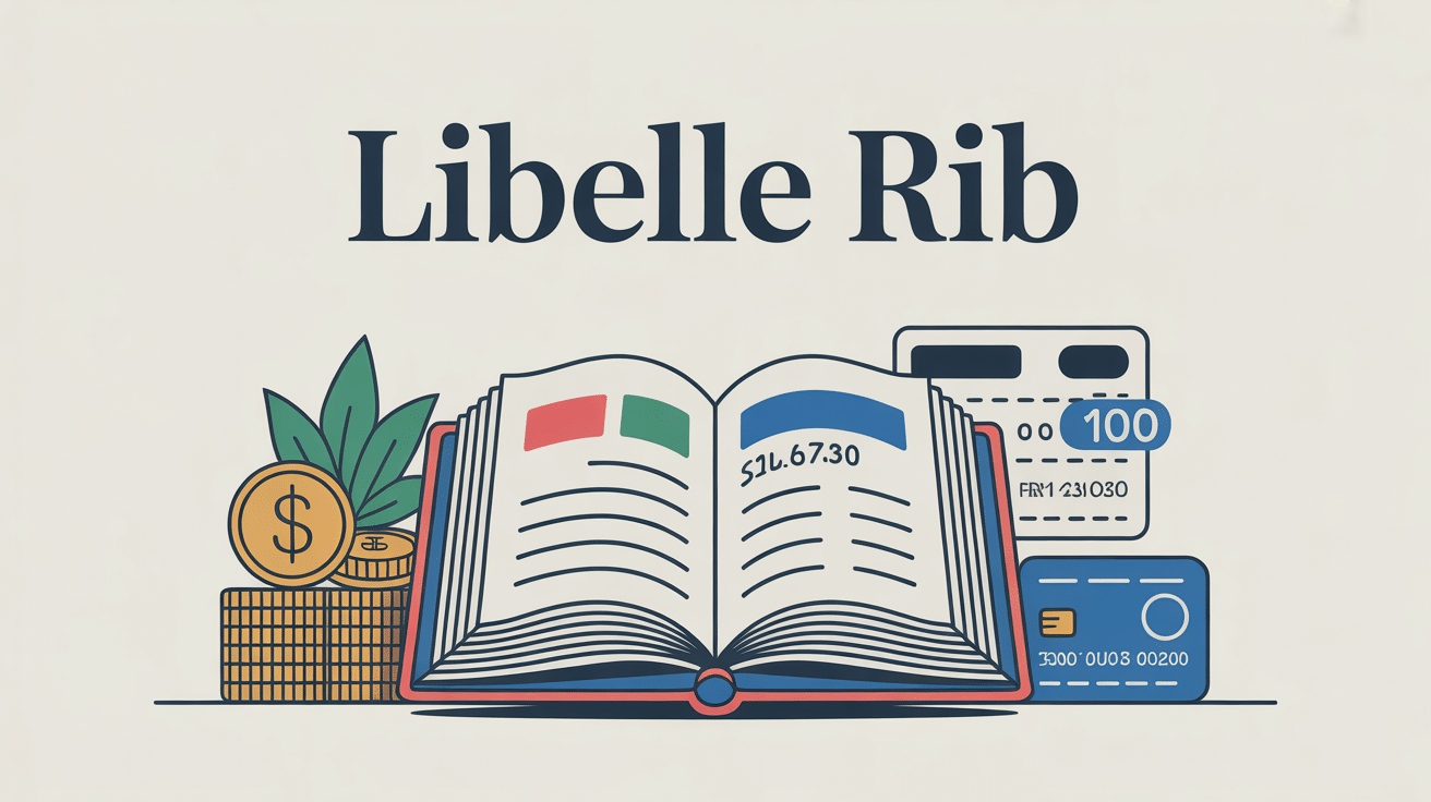 Illustration du libellé RIB sur un document bancaire français