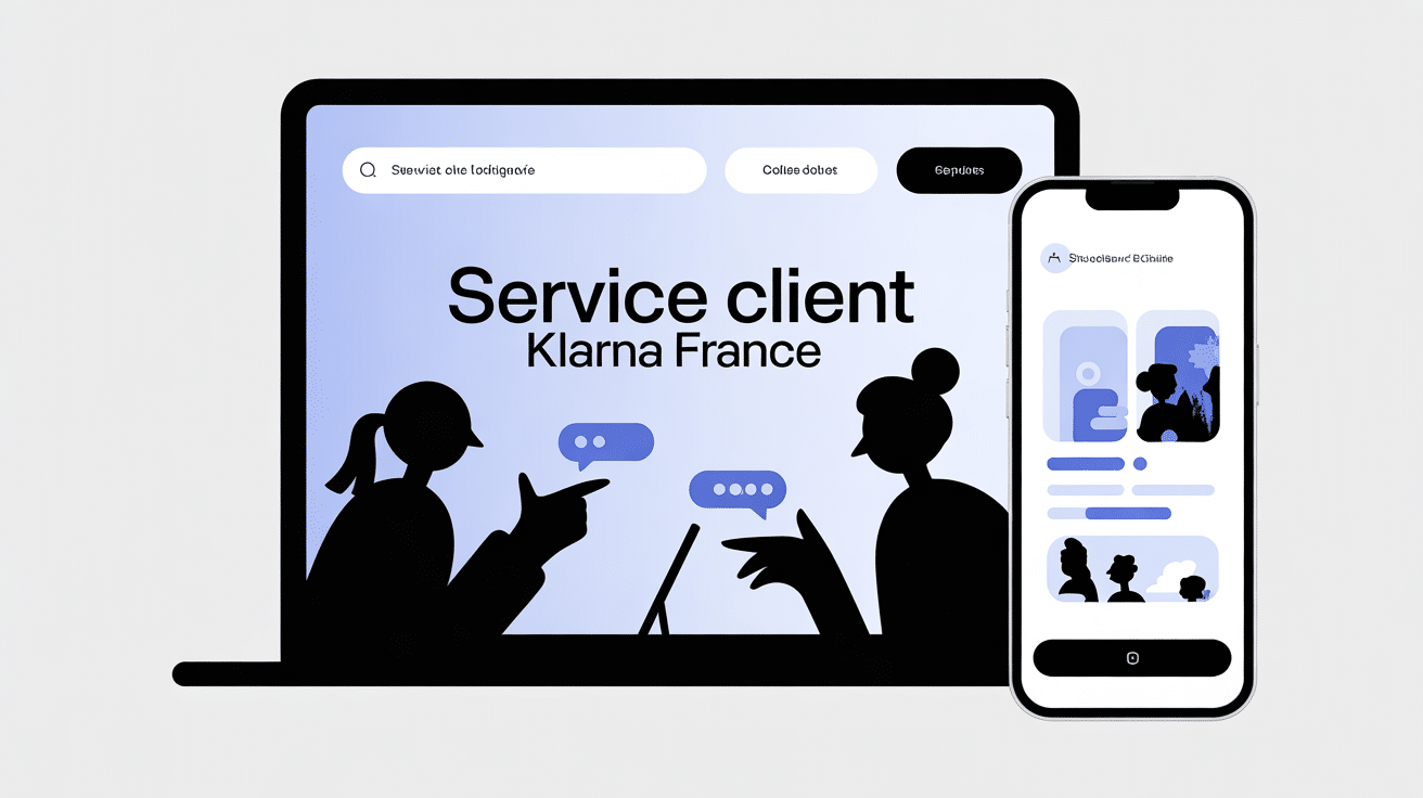 Service client Klarna France sur ordinateur et mobile