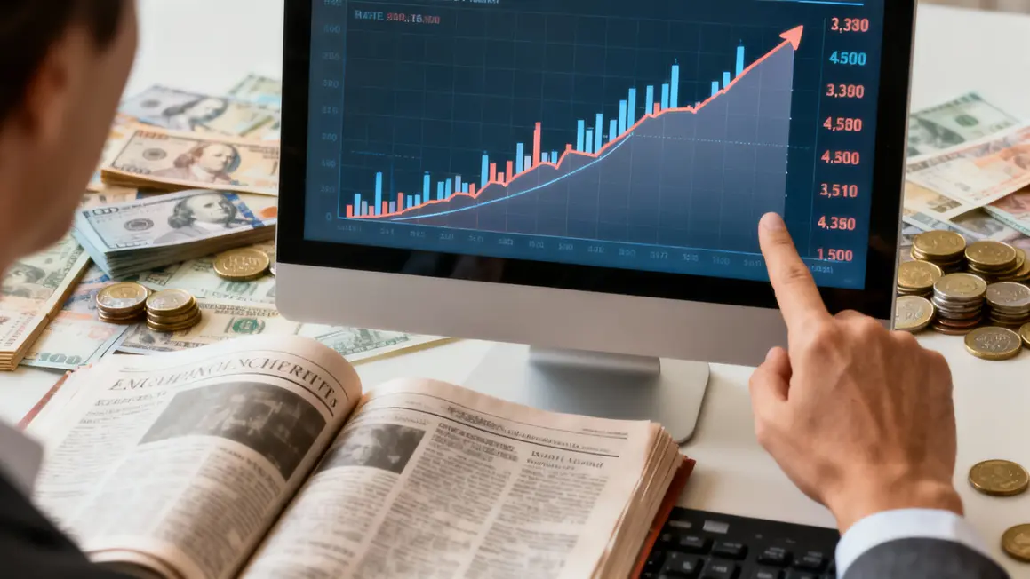 Graphiques taux prêts immo écran ordinateur