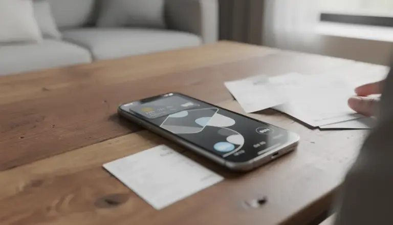 carte credit prepayee grise et smartphone sur table