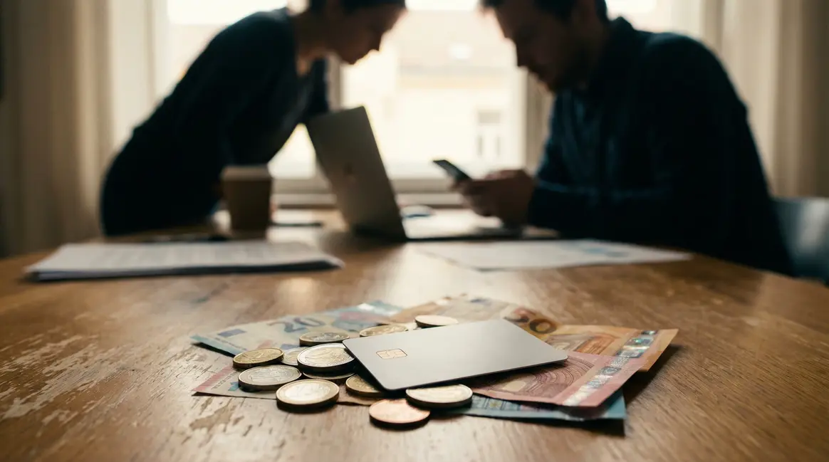 carte de crédit renouvelable pièces billets euro personnes ordinateur