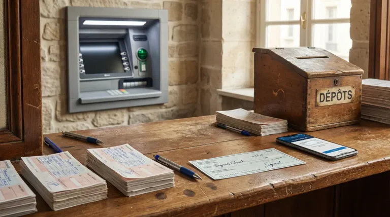 Dépôt de chèque en banque méthode classique et numérique