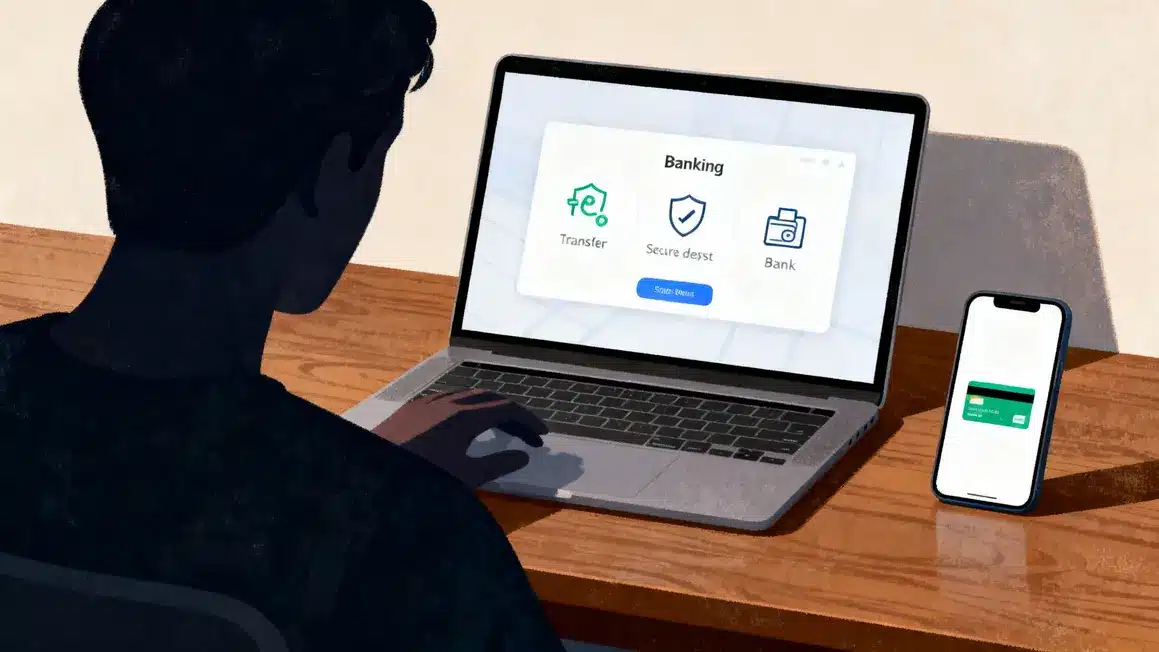 Interface application banque en ligne sécurisée