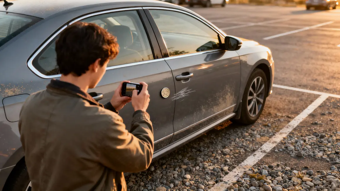personne photographie rayure voiture preuve assurance