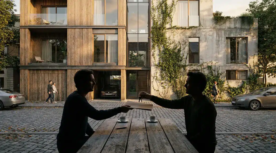 résiliation assurance habitation après vente illustration échange de clés
