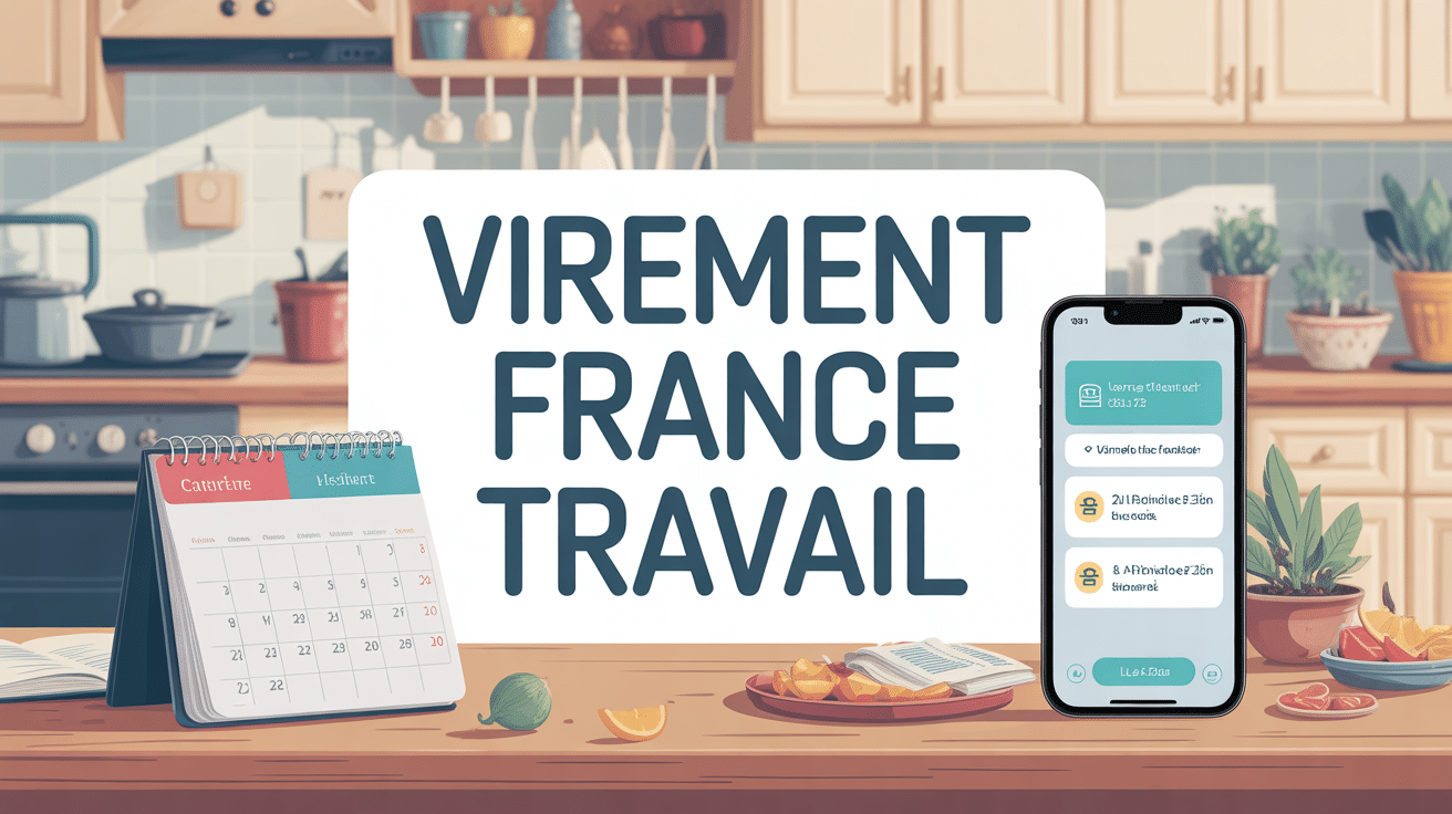 à quelle heure arrive le virement pôle emploi illustration matin calendrier