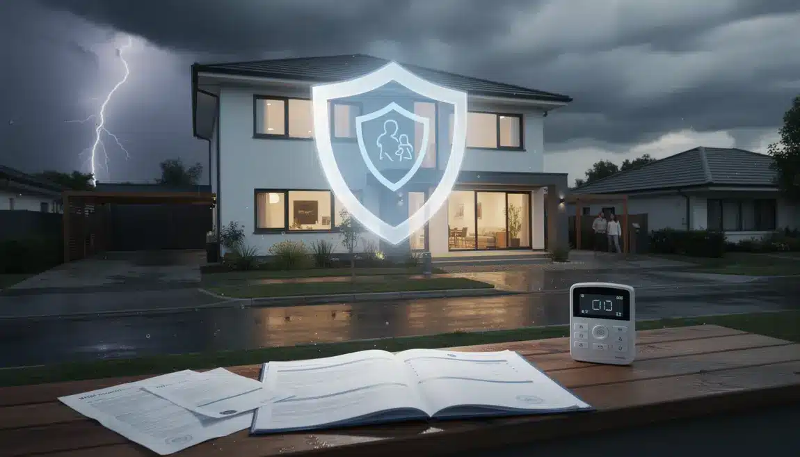 maison moderne protégée symboliquement assurance sinistres