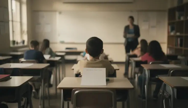élève dos salle de classe assurance sur bureau