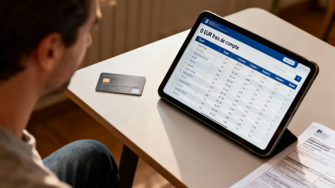 tablette affiche grille tarifaire banque gratuite