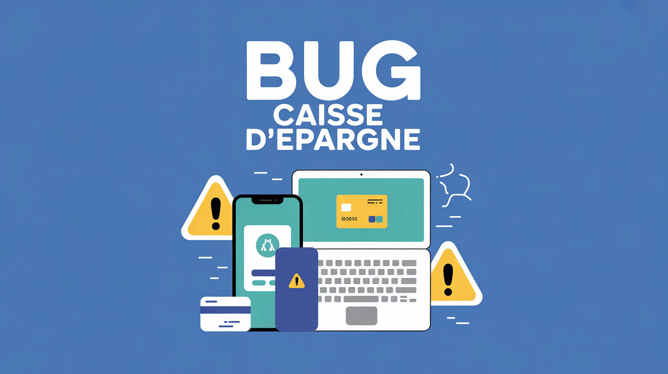 illustration bug caisse d epargne aujourd hui smartphone ordinateur