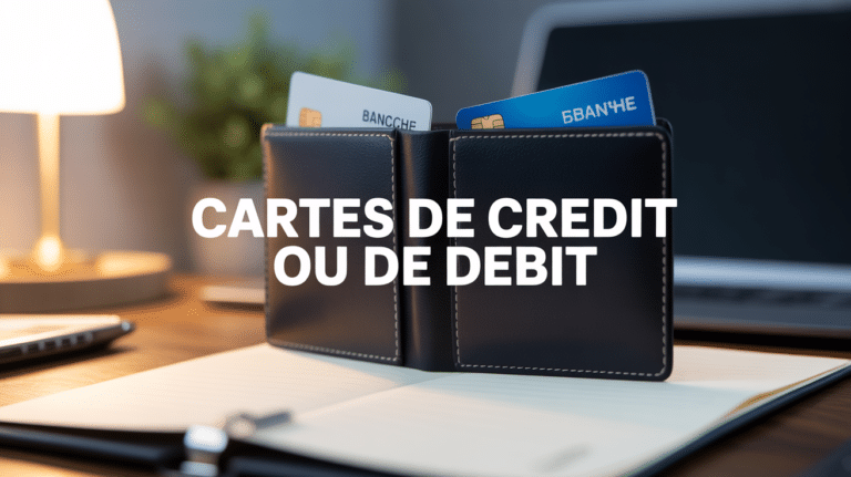 Carte de crédit ou débit sur un bureau