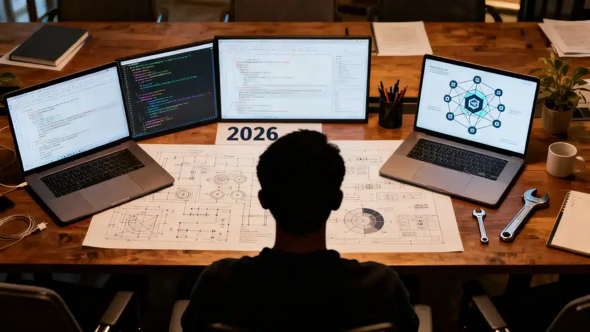 Table réunion étapes développement blockchain cryptomonnaie 2026