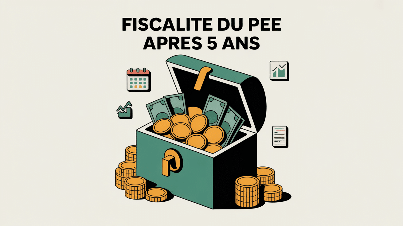 Image fiscalité PEE après 5 ans coffre-fort pièces billets