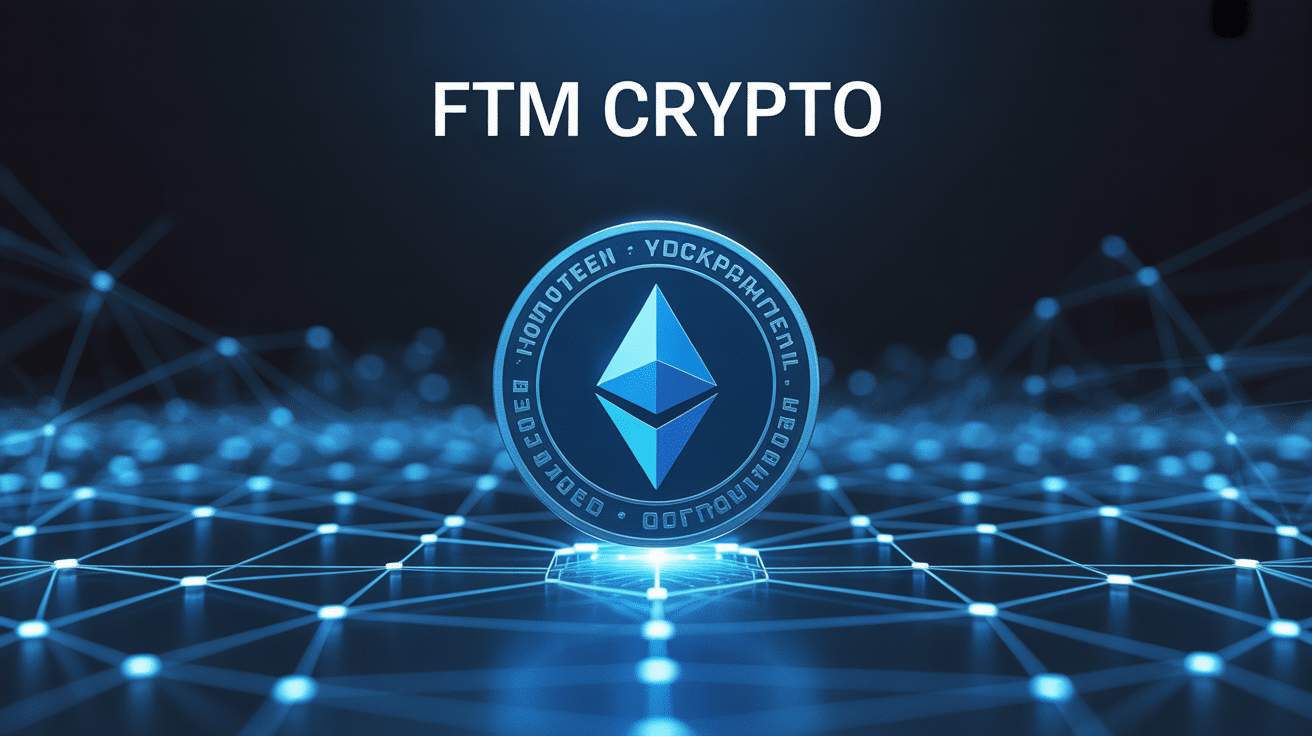 illustration jeton ftm crypto sur blockchain