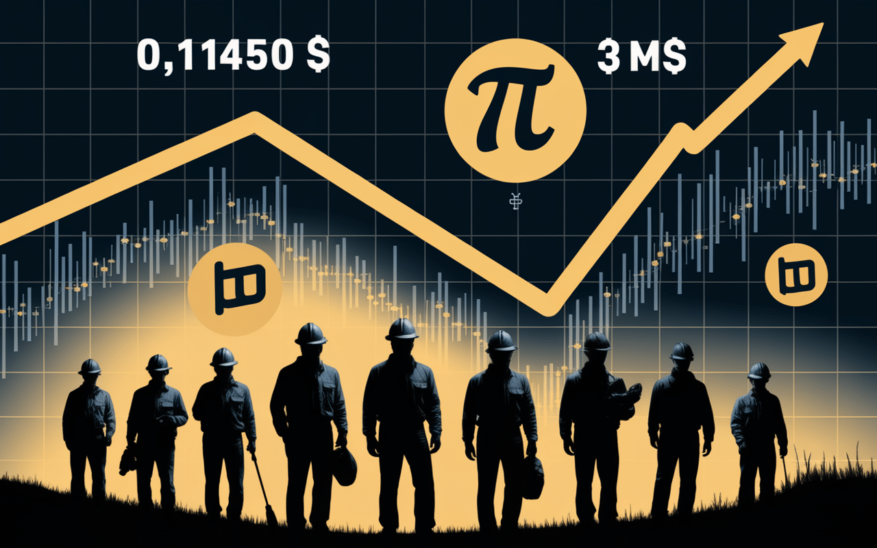 pi network news graphique prix 0,1450$ 28M$ fluctuations