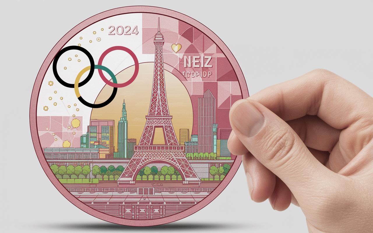 details piece 2 euros jeux olympiques 2024 valeur authentique