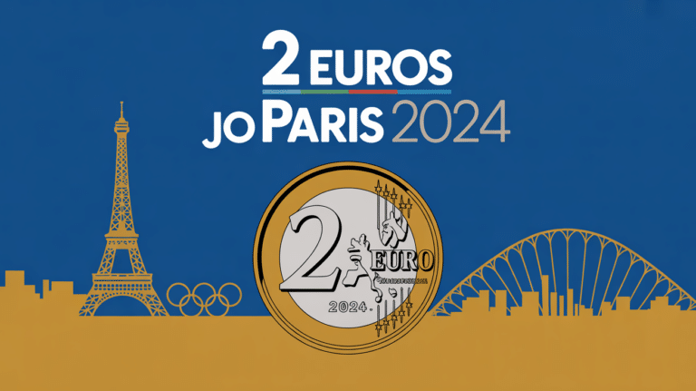 piece 2 euros jeux olympiques 2024 valeur tour eiffel anneaux