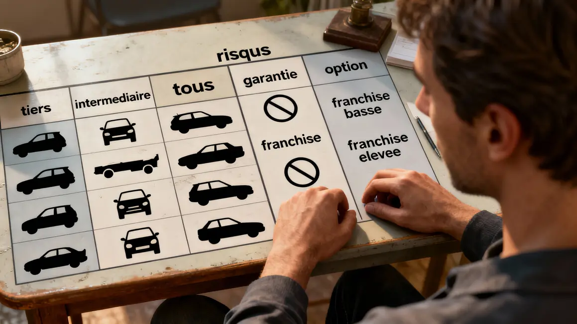 Criteres assurances auto tableau franchises options