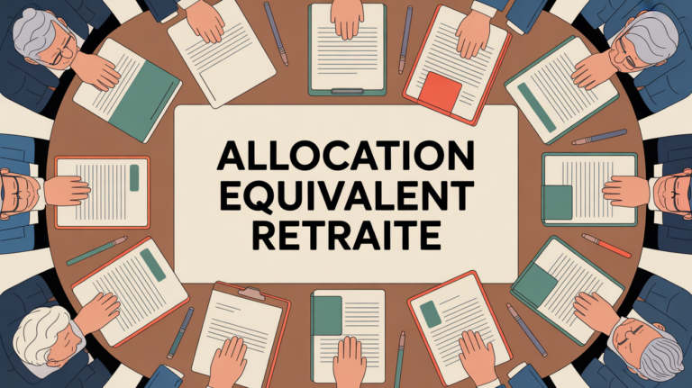 table avec dossiers allocation equivalent retraite seniors