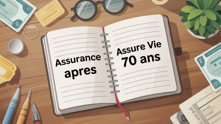 assurance vie apres 70 ans carnet ouvert sur table