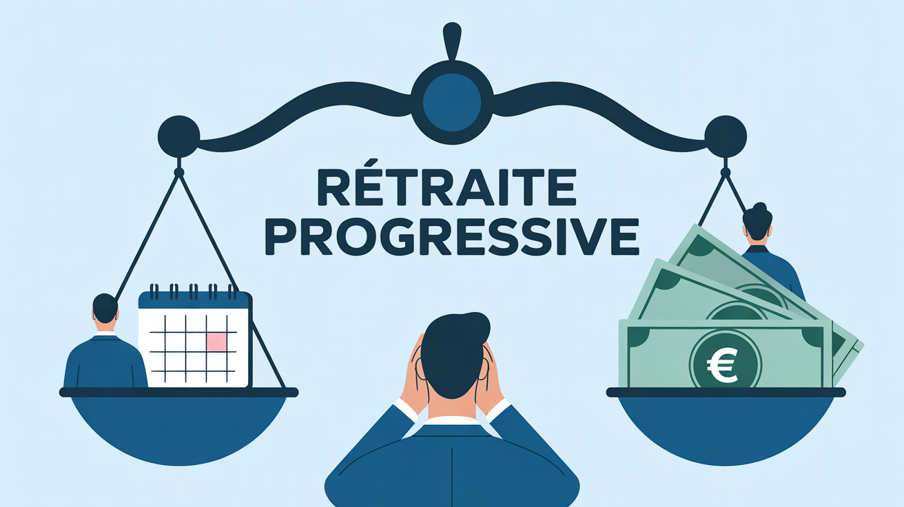 illustration balance agenda billets pièges de la retraite progressive