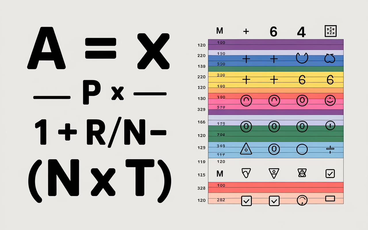 formule calcul intérêt composé tableau variables