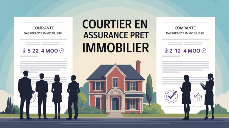 Scène de comparaison offres par courtier assurance pret immobilier
