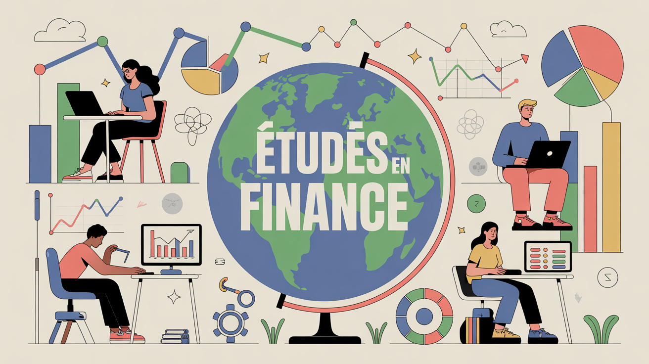 illustration globe digital etude en finance