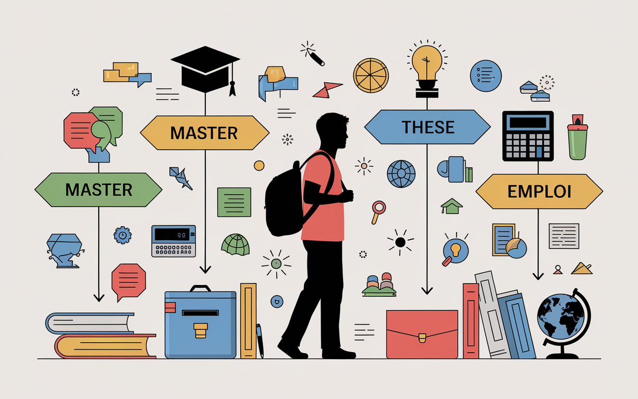 timeline parcours etude en finance choix master emploi