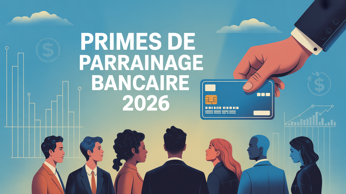 Scène parrainage banque avec carte et groupe, ambiance positive