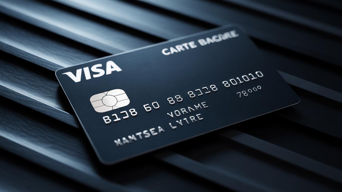 carte visa carte noire élégante sur fond luxueux