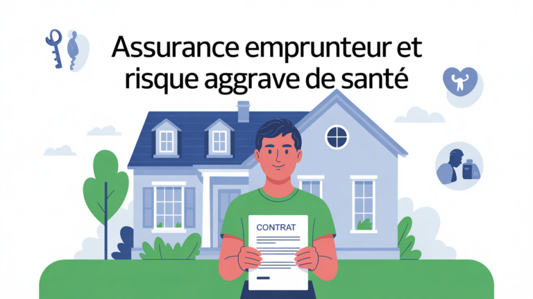 illustration maison clé assurance prêt risques aggravés santé