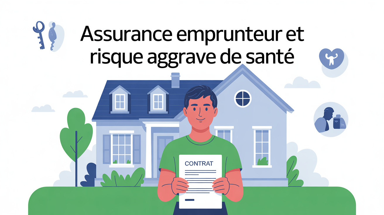 illustration maison clé assurance prêt risques aggravés santé