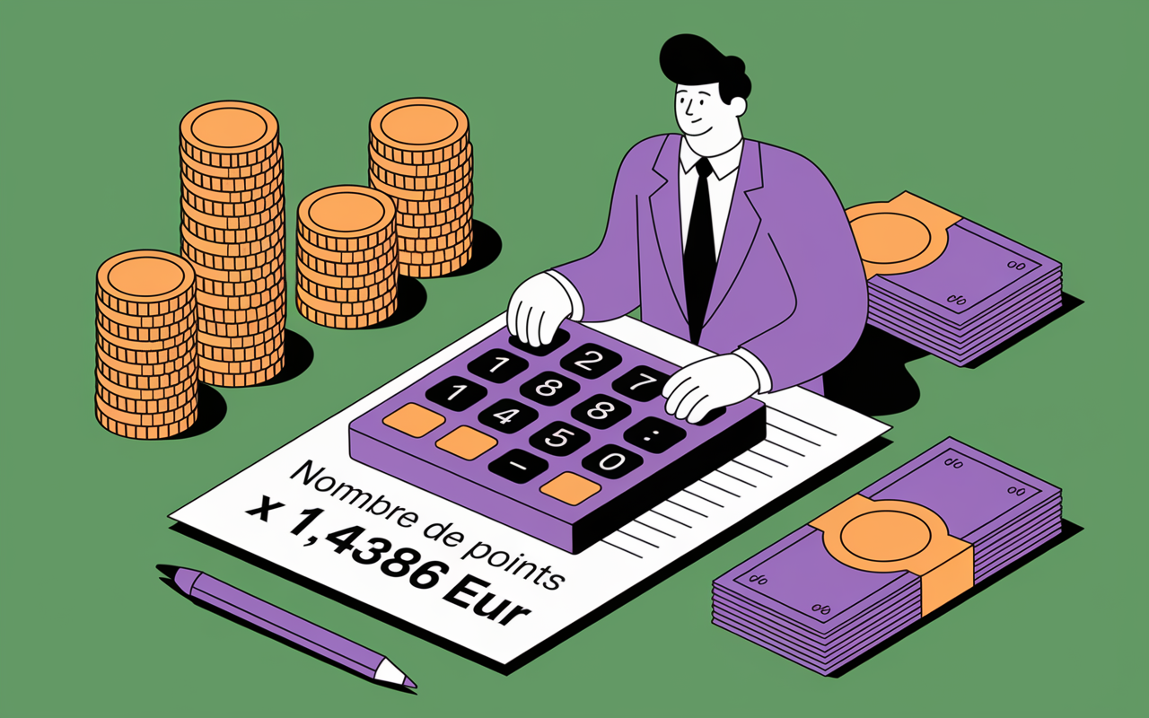 calcul valeur point pension agirc arrco 2026
