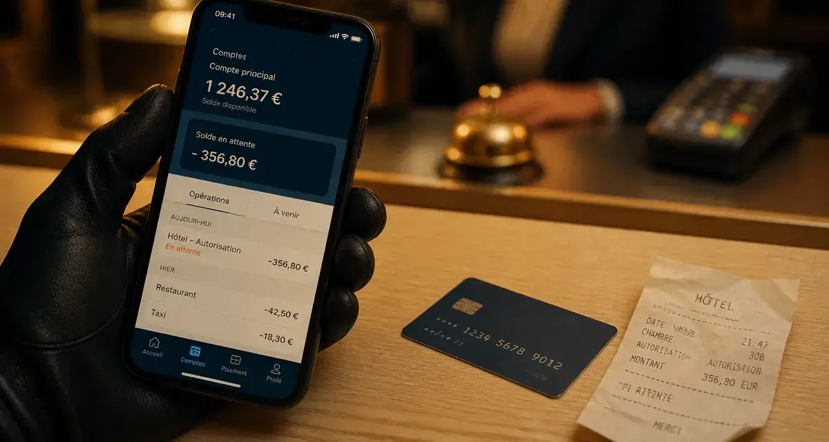 Empreinte carte bancaire : solde bloqué en attente, libération des fonds