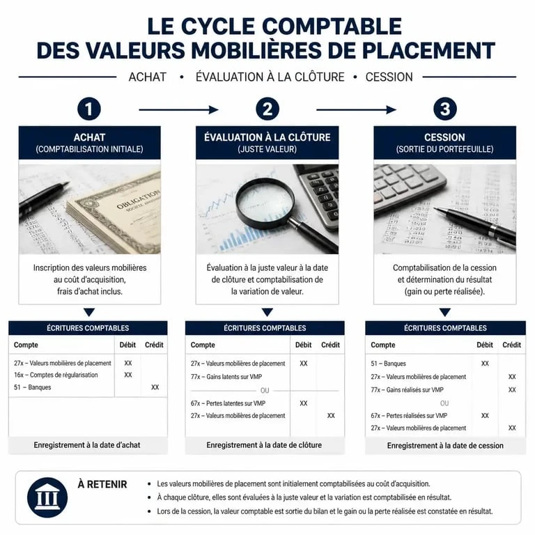 Cycle comptable des valeurs mobilières de placement