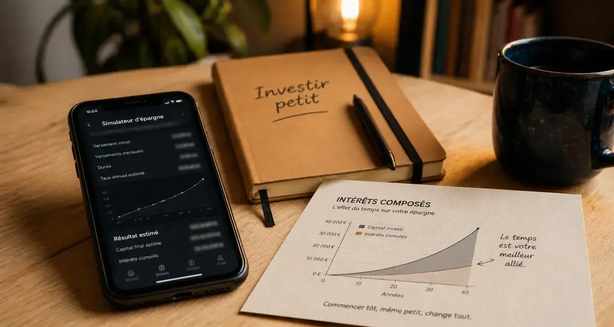 Investir en bourse petit budget : 50 € par mois, simulateur d’épargne et intérêts composés