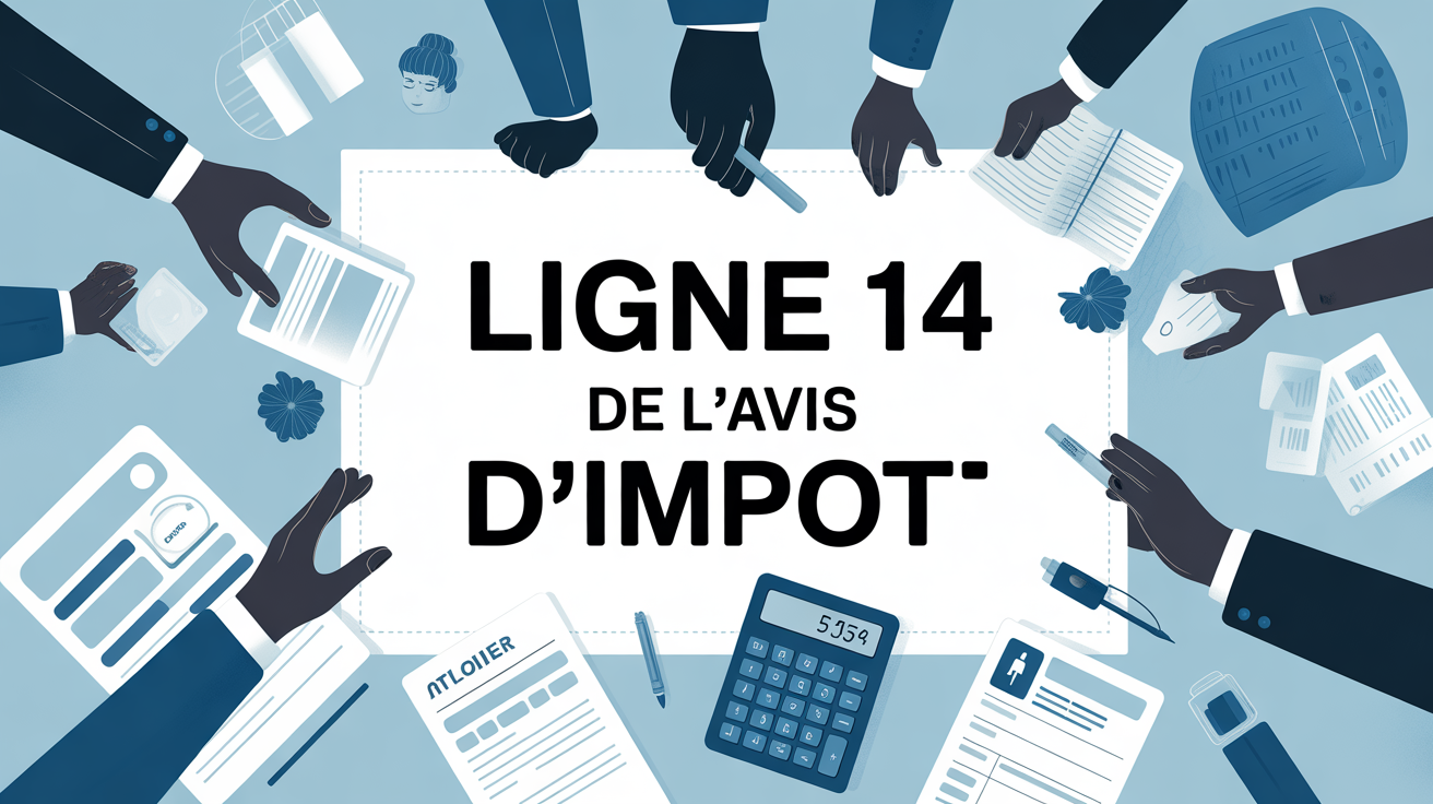 ligne 14 impots avis stylisé silhouettes autour