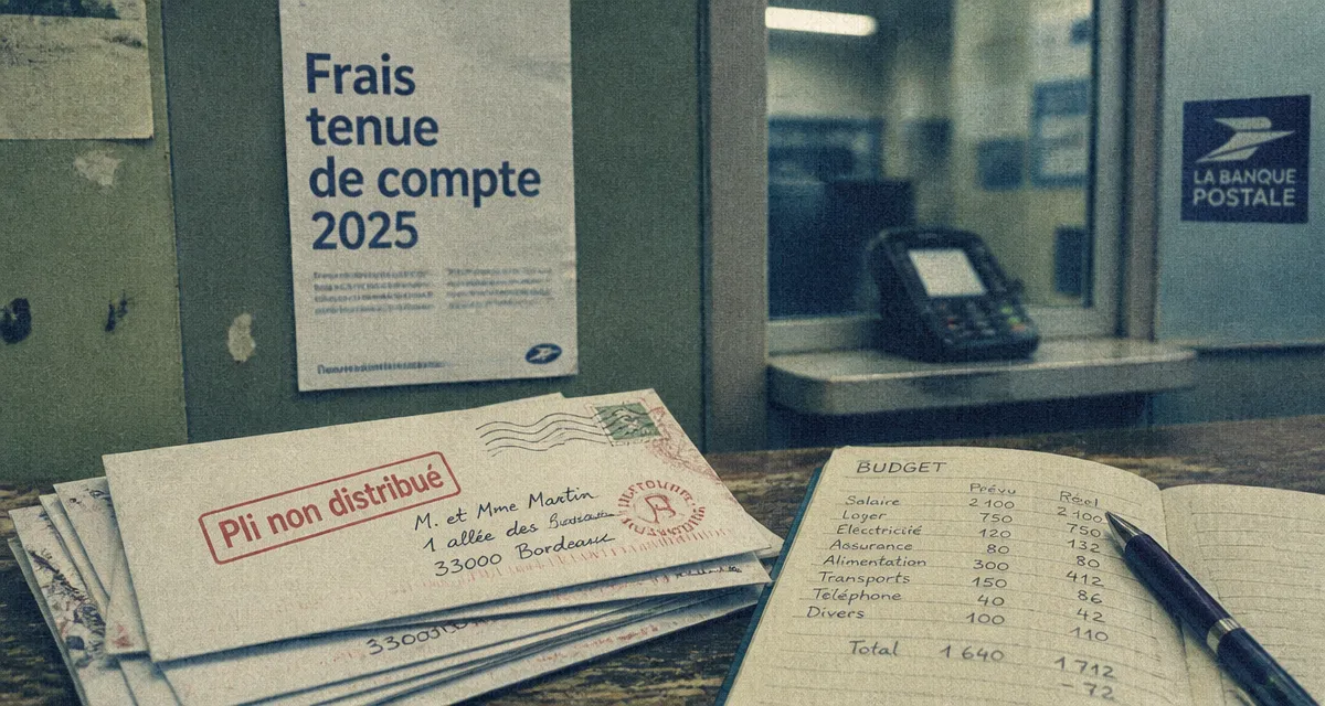 Tarifs la banque postale 2025 : frais tenue de compte