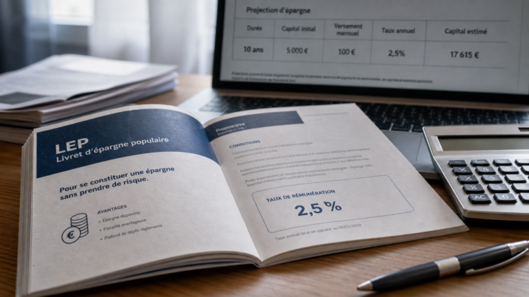 Combien rapporte un LEP plein sur 10 ans : 2 800,85 € nets