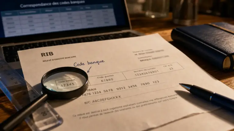 Liste code banque : vérifier 5 chiffres sur un RIB avant virement