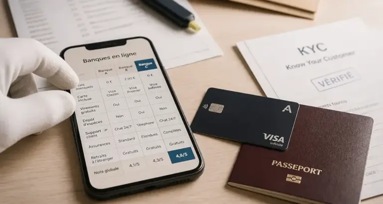 Liste des banque en ligne : frais, néobanques, profil