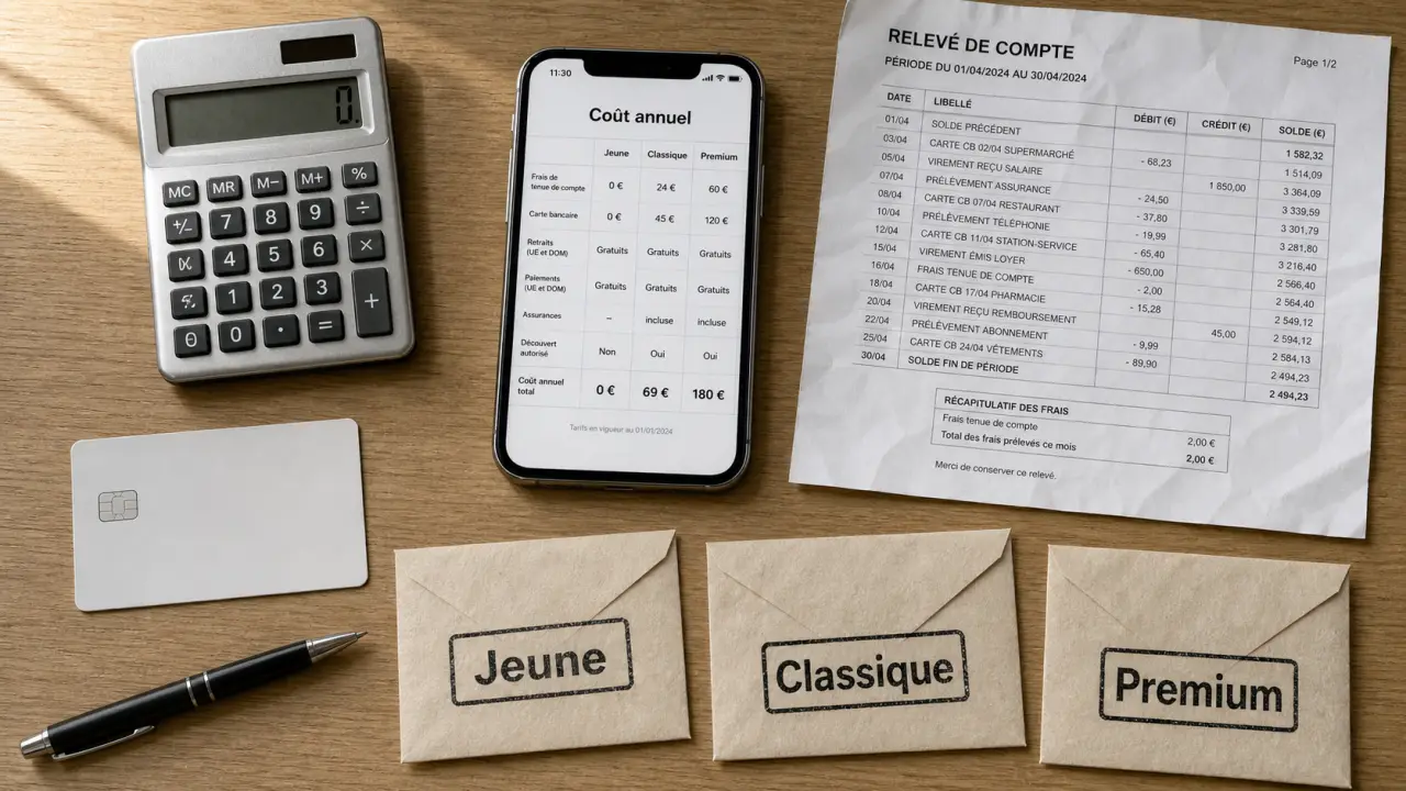 La banque le moins cher : 2,78 € par an ou 0 € selon votre profil