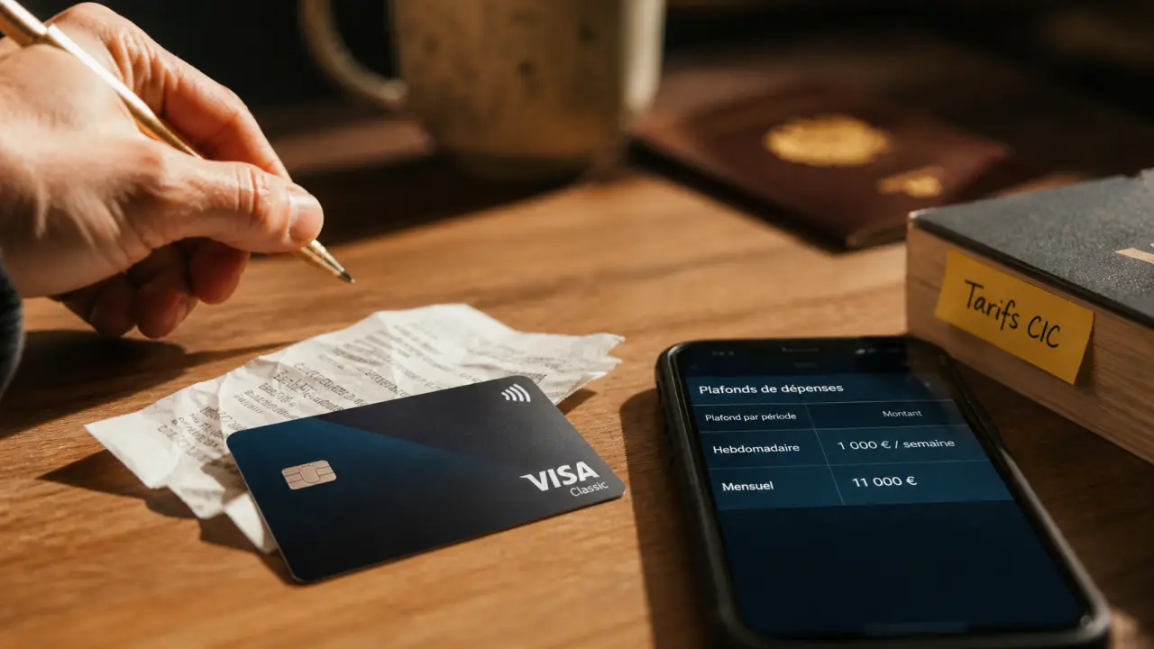 cic carte bancaire prix Visa Classic 47 €/an et plafonds