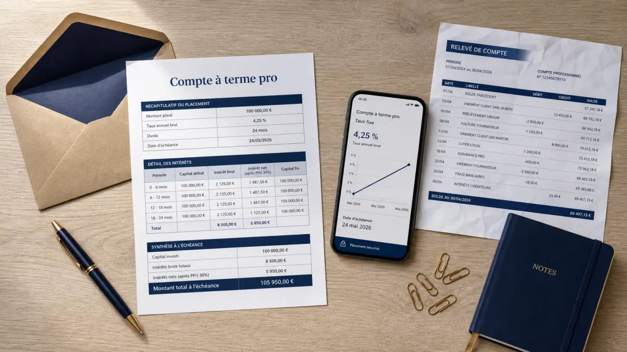 Compte à terme pour entreprise : taux fixes et liquidité à comparer